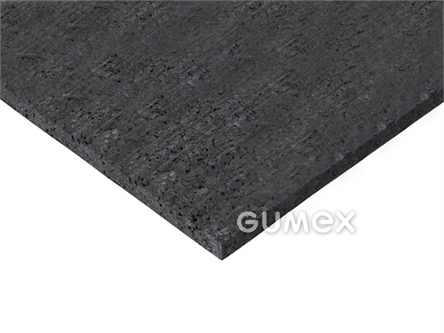 ELASTON-ELTEC GR 1000 FS Platte, 10mm, 2000x1000mm, 1000kg/m3, Gummigranulat, PU-Klebstoff, schwarz, 